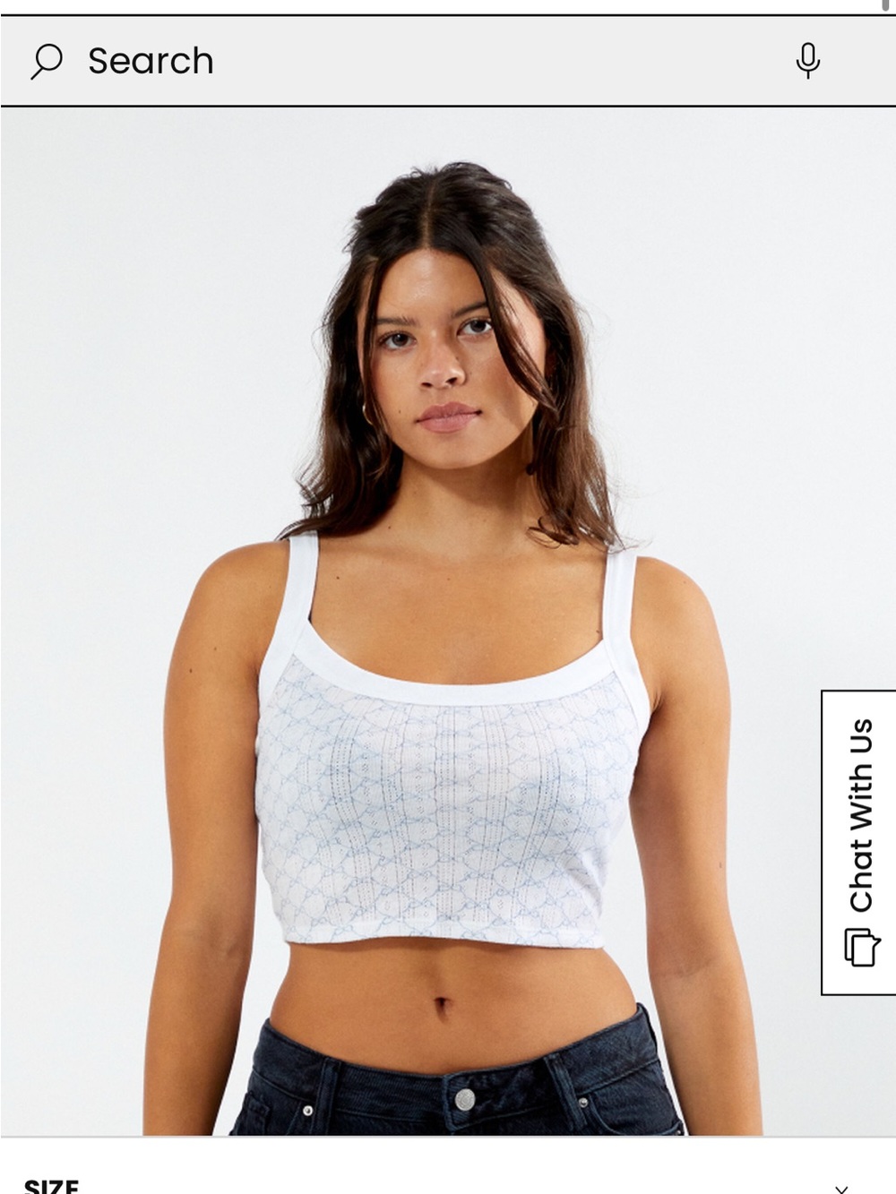 EST PAC 1980 PacSun Cream Birdie Pointelle Cropped Tank Top